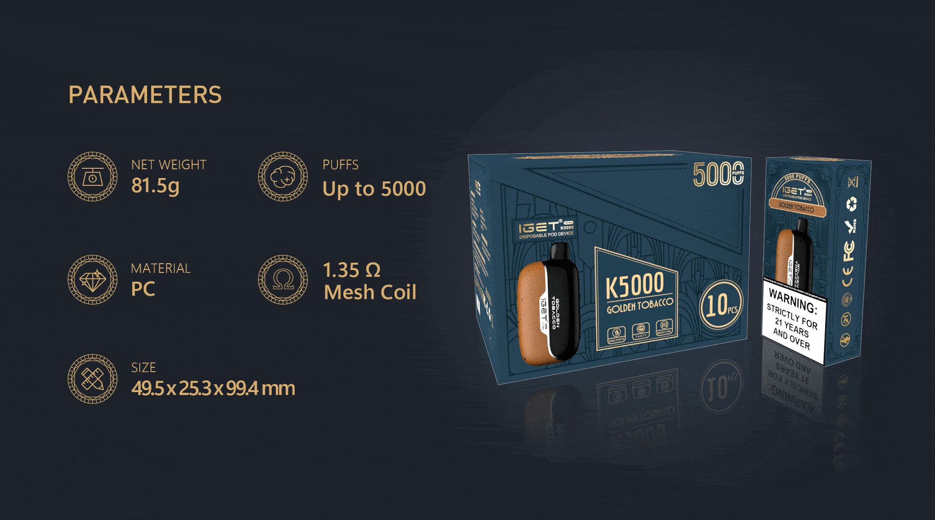 IGET MOON K5000 Puffs