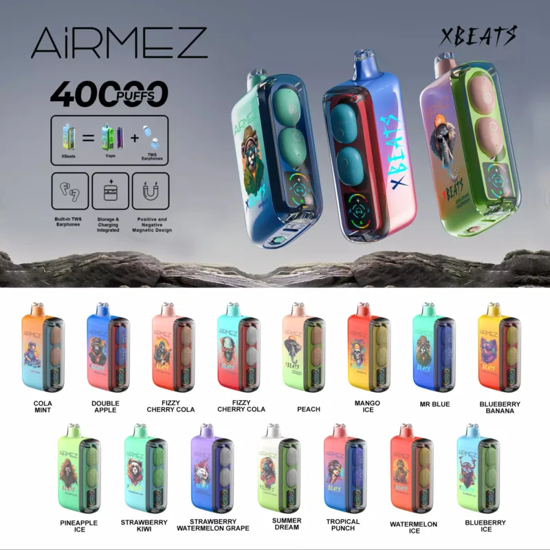 Airmez Xbeats 40000 Puffs Rechargeable Disposable Vapes: The Ultimate Vaping & Audio Experience