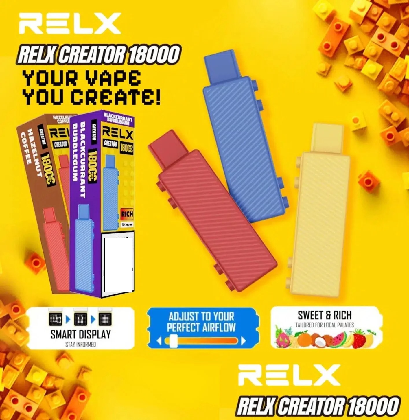 RELX Creator 18000: Elevate Your Vaping Experience with Unmatched Customization